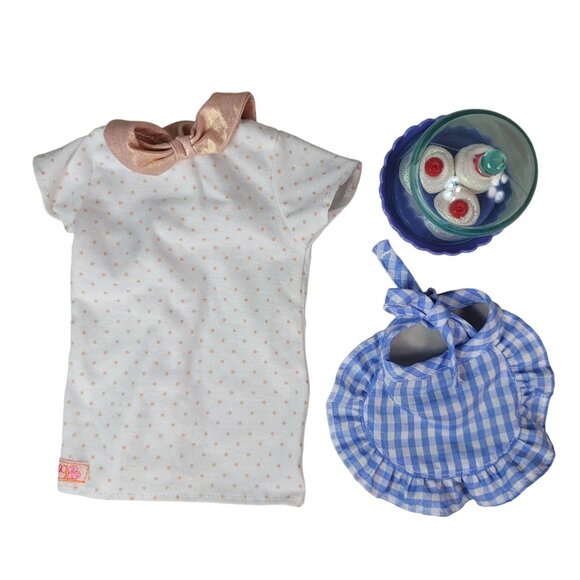 Our Generation Cherry on Top Dress Cupcakes Apron Dish Dome 18" Replacement - Picture 2 of 8